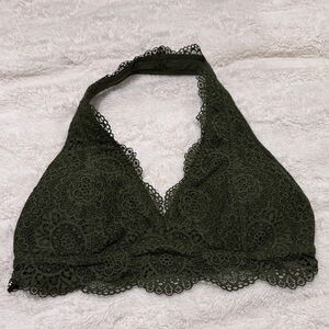 Gilly Hicks Lace Bralette in Forest Green
